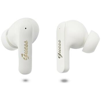 Earphone TWS Guess Script Metal Logo Беспроводные наушники / белый (GUTWSX45PGSH)