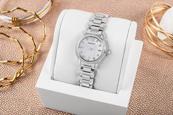 Emporio Armani Mia Sieviešu Pulkstenis 26mm Silver Mother Of Pearl Dial Stainless Steel Bracelet (4064092324655)