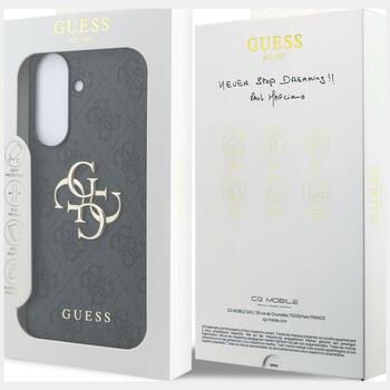 Case Guess Leather 4G Metal Logo Защитный чехол для Samsung Galaxy A57 5G / чёрный (GUHCSA574GMGGR)