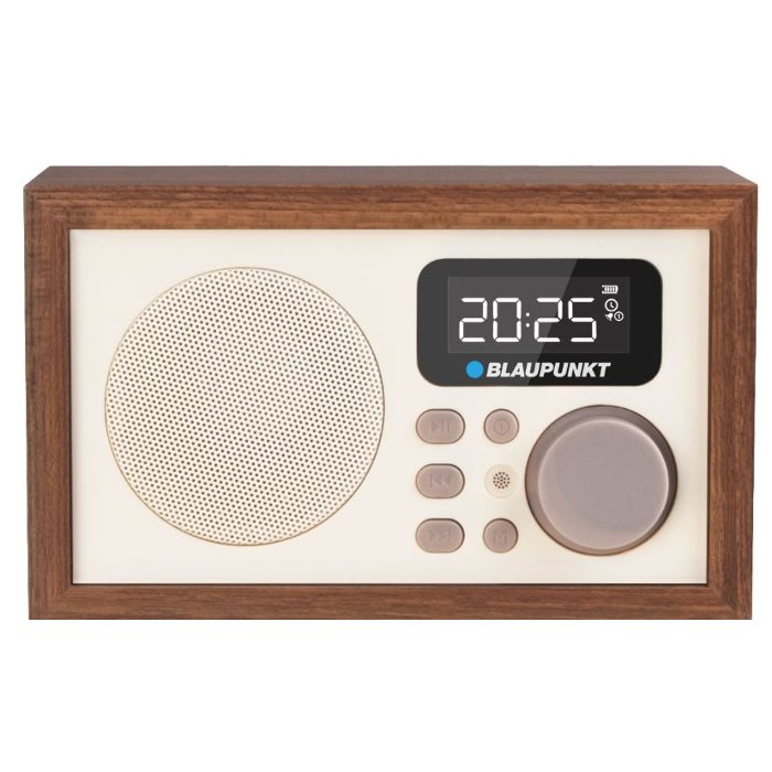 Blaupunkt HR5BR Radio Skaļrunis ar Micro SD / LCD / 3W / Koka Dizains (HR5BR)