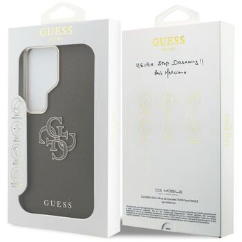 Guess Grained Big 4G Metal Logo Case Aizsargapvalks priekš Samsung Galaxy S26 Ultra / brūns (GUHCS26L5PS4RGGW)