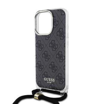 Guess IML 4G Printed Crossbody Strap Case Защитный чехол для iPhone 16 Pro / чёрный (GUHCP16LHC4SEK)