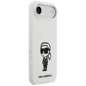 Case Karl Lagerfeld Silicone Karl Sketch & Logo MagSafe Aizsargapvalks priekš iPhone Air / balts (KLHMP17MSKIGROH)