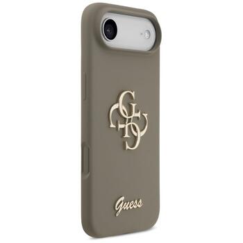 Guess Silicone Big 4G Script Case Защитный чехол для iPhone 17 Air / коричневый (GUHCP17MSC4GSMW)