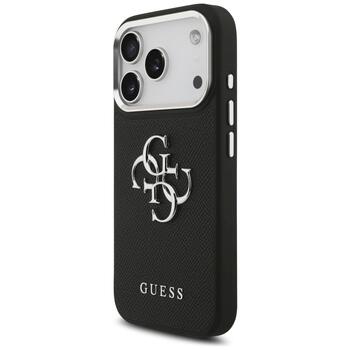 Case Guess Grained Big 4G Classic Logo Защитный чехол для iPhone 17 Pro / чёрный (GUHCP17LPG4SMCEK)