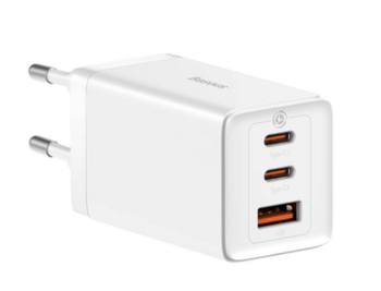 Baseus GaN5 Pro Адаптер 2xUSB-C / USB / 65W (CCGP120202)