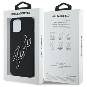 Karl Lagerfeld KLHCP15S3DRKSDLK 3D Rubber Signature Защитный чехол для iPhone 15 6.1