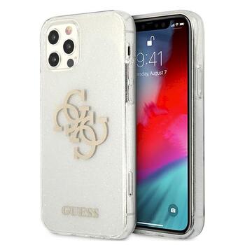 Guess GUHCP12LPCUGL4GTR Glitter 4G Big Logo Защитный чехол для iPhone 12 Pro Max 6,7