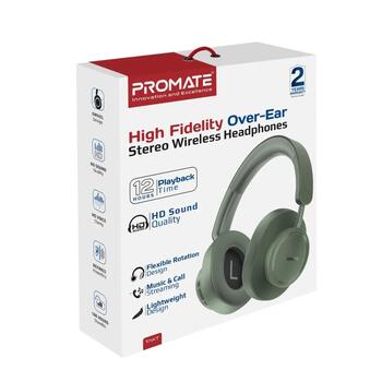 Promate Takt Беспроводные наушники Bluetooth 5.4 / AUX (TAKTGRN)