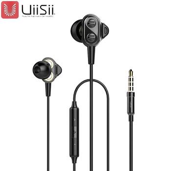 UiiSii Premium Hi-Res Oriģinālas Austiņas ar Mikrofonu un Skaļuma Regulēšanas pulti / 3.5mm / 1.2m (IT-DT800)