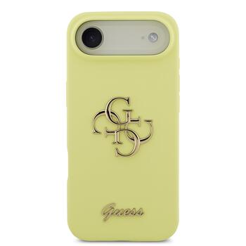 Guess Liquid Silicone 4G Metal Logo Case Защитный чехол для iPhone Air / жёлтый (GUHCP17MSC4GLMY)
