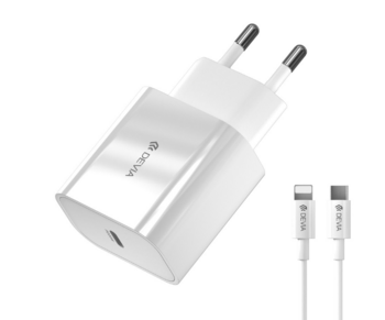 Devia Smart PD 20W USB-C Tīkla Lādētājs + Lightning - USB-C Vads (RLC-318B)