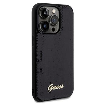 Guess GUHCP14XPSFDGSK Sequin Script Metal Защитный чехол для iPhone 14 Pro Max 6.7