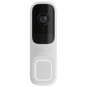 AJAX DoorBell Умный беспроводной звонок 4 МП HDR камера / PIR датчик / IP54 (белый) (AX000661)