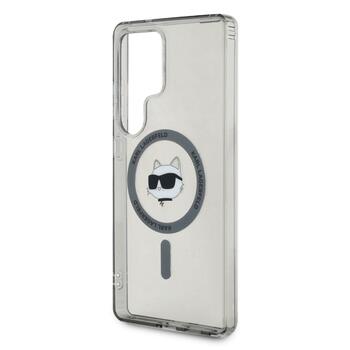 Karl Lagerfeld Button Choupette Head Printed Logo MagSafe Чехол для Samsung Galaxy S25 Ultra (KLHMS25LHLSCHK)