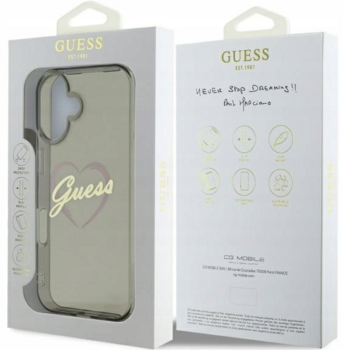 Guess IML Heart Защитный Чехол для Apple iPhone 16 (GUHCP16SHCHGSPK)