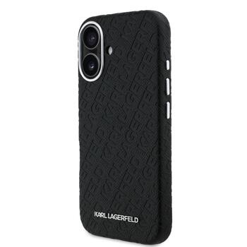 Karl Lagerfeld Grained PU Repeated Logo MagSafe Case Чехол для Apple iPhone 16 (KLHMP16SPGKLFOFK)