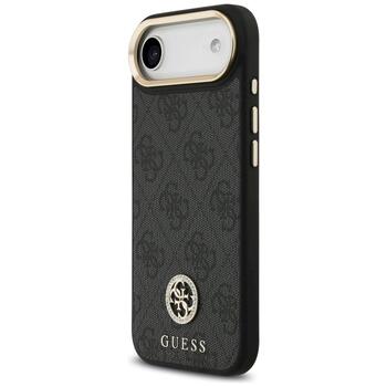 Guess 4G Strass Logo & Big Strap Metal Buttons MagSafe Защитный чехол для iPhone Air / чёрный (GUHMP17MP4G4DCSK)