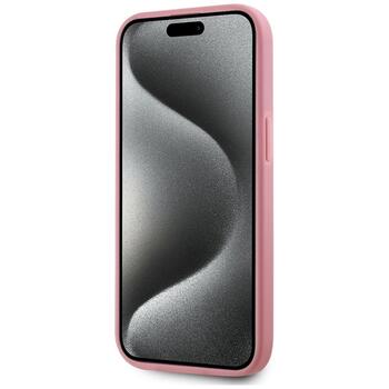 Case Karl Lagerfeld Wrinkled Metal Signature Защитный чехол для iPhone 15 / розовый (KLHCP15SPFMFBKMP)