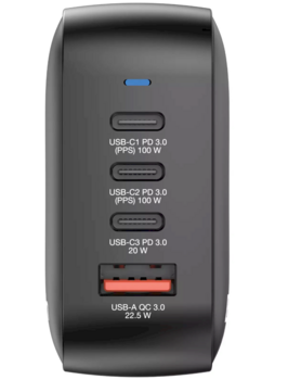 Verbatim Universal Mini GaN Wall Charger Зарядное устройство 100W 4-Port / 1x USB-A / 3x USB-C / UK+EU (32231)