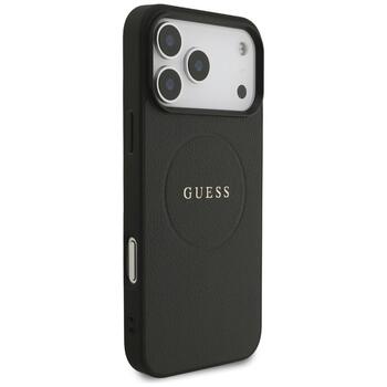 Guess Grained Ring MagSafe case Защитный чехол для iPhone 17 Pro Max / чёрный (GUHMP17XPGHSMMK)
