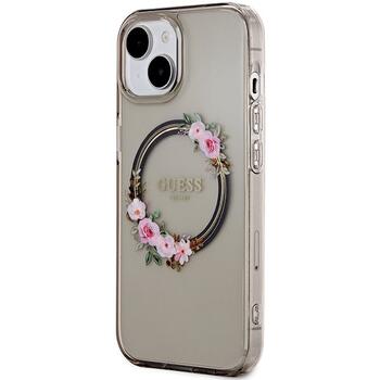 Guess GUHMP15SHFWFCK Hardcase IML Flowers Wreatch MagSafe Защитный чехол для iPhone 15 / 14 / 13 6.1