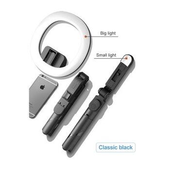 RoGer V14 Universal Tripod штатив для селфи с светодиодной лампой (RO-V14-BK)