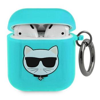 Karl Lagerfeld KLA2UCHFL Защитный чехол для AirPods Choupette / синий (KLA2UCHFL)