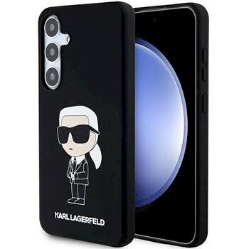 Karl Lagerfeld KLHCS24SSNIKBCK S24 S921 hardcase Aizsargapvalks priekš Silicone Ikonik / melns (KLHCS24SSNIKBCK)