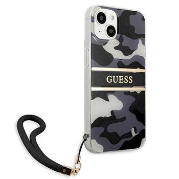 Guess GUHCP13SKCABBK Camo Strap Collection Aizsargapvalks priekš iPhone 13 mini 5,4