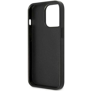 Guess GUHCP13LP4TPK Hardcase 4G Triangle Logo Cardslot Aizsargapvalks priekš iPhone 13 Pro / 13 6,1