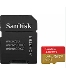 SanDisk Extreme MicroSDXC Карта Памяти 64GB (SDSQXAH-064G-GN6AA)