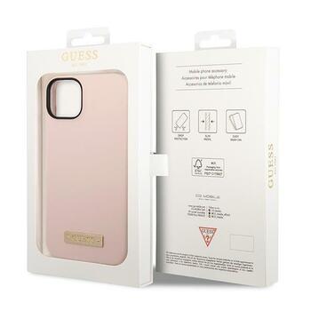 Guess GUHMP14MSBPLP Hardcase Silicone Logo Plate MagSafe Защитный чехол для iPhone 14 Plus/15 Plus 6.7