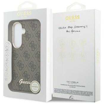 Guess 4G Script MagSafe Aizsargapvalks priekš Samsung Galaxy S26 / brūns (GUHMS26S5P4FWMSW)