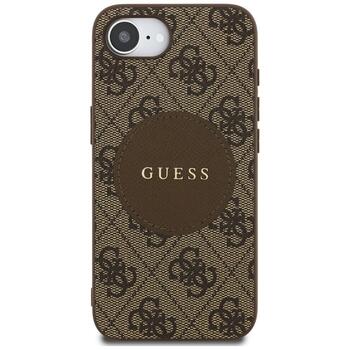 Guess 4G Circle Classic Logo MagSafe Case Aizsargapvalks priekš iPhone 16e / 17e / brūns (GUHMPSE4P4PGRSGW)