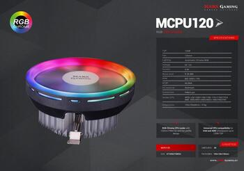 Mars Gaming MCPU120CPU Cooler RGB 12cm Кулер для процессора (MCPU120)