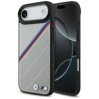 BMW M Tricolor Metal Logo MagSafe Case Защитный Чехол для Apple iPhone 17 Air (BMHMP17M25PCSPEG)