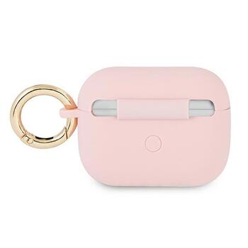 Guess GUAPSSSI AirPods Pro cover Защитный чехол для AirPods Pro Silicone Vintage Script / розовый (GUAPSSSI)