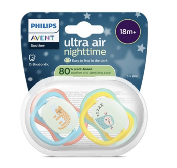 Philips Avent Ultra Air Night Соска 18m+ 2шт (SCF376/32)