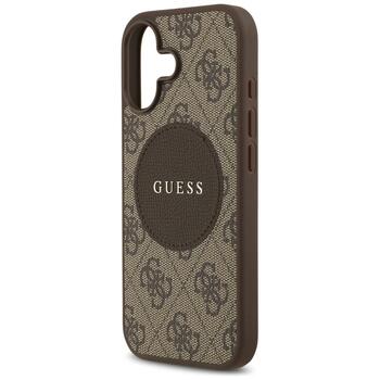 Case Guess 4G Circle Classic Logo MagSafe Защитный чехол для iPhone 17 / коричневый (GUHMP17SP4PGRSGW)