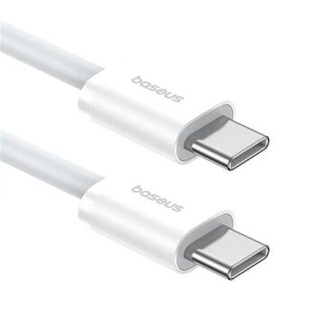 Baseus Superior Series 2 Fast Charging Data Cable Ātrās uzlādes datu kabelis Type-C to Type-C 30W 1m / mēness balts (P10365200211-00)