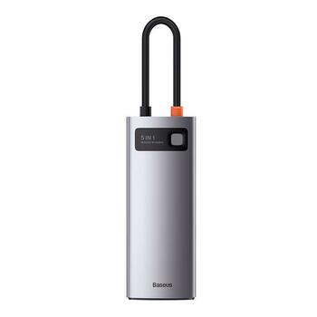 Baseus Metal Gleam Series Hub 5 в 1 / USB-C - 3 порта USB 3.0 / HDMI / USB-C PD (CAHUB-CX0G)