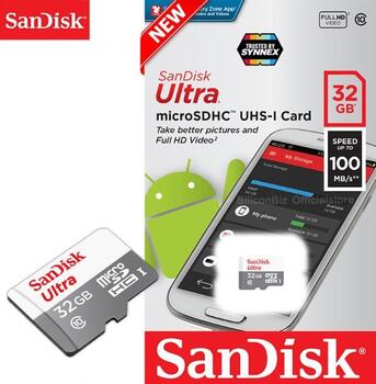 SanDisk 32GB microSDHC Ultra 10 UHS-I Карта памяти (SDSQUA4-032G-GN6MA)