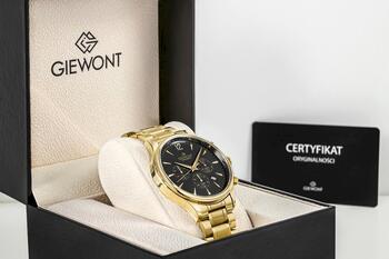 Giewont Chronograph Sapphire Vīriešu pulkstenis / zelta melns (GW6310-B4)