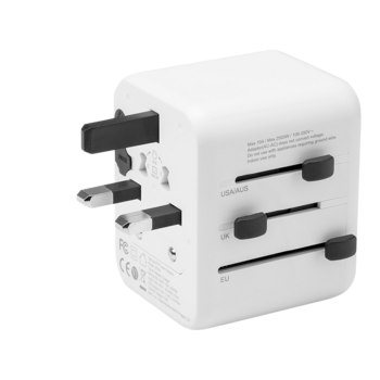 Tactical PTP Travel Adapter Ceļojumu adapteris / balts (TA-57983114716)