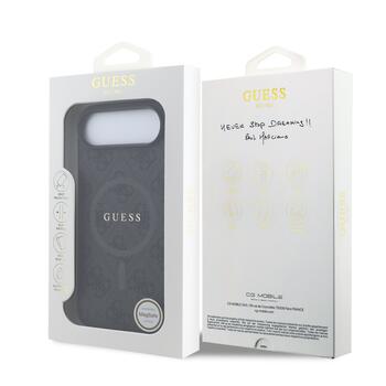 Guess PU Leather 4G Colored Ring MagSafe Case Защитный чехол для iPhone Air / чёрный (GUHMP17MG4GFRK)
