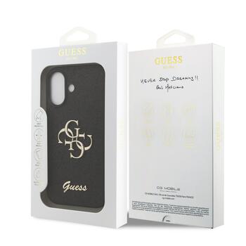 Guess PU Fixed Glitter 4G Metal Logo Case Чехол для Apple iPhone 17 (GUHCP17SHG4SGK)