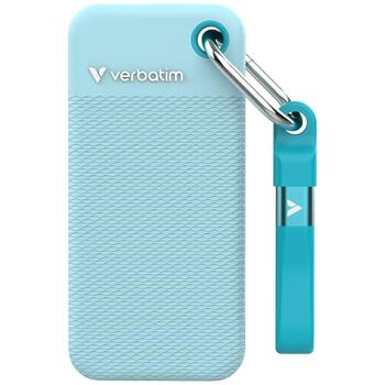 Verbatim 32325 External Drive Pocket SSD Внешний накопитель 2TB USB-C 3.2 gen.2 / чёрный/полярный синий (32325)