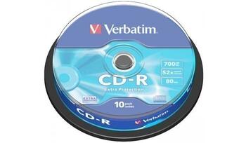 Verbatim Матрицы CD-R 700MB 1x-52x Дополнительная защита / 10 Pack Spindle (43437V)