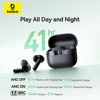 Baseus Bass BF1 NC In-Ear True Wireless Earphones Беспроводные внутриканальные наушники / синий (A0010706)